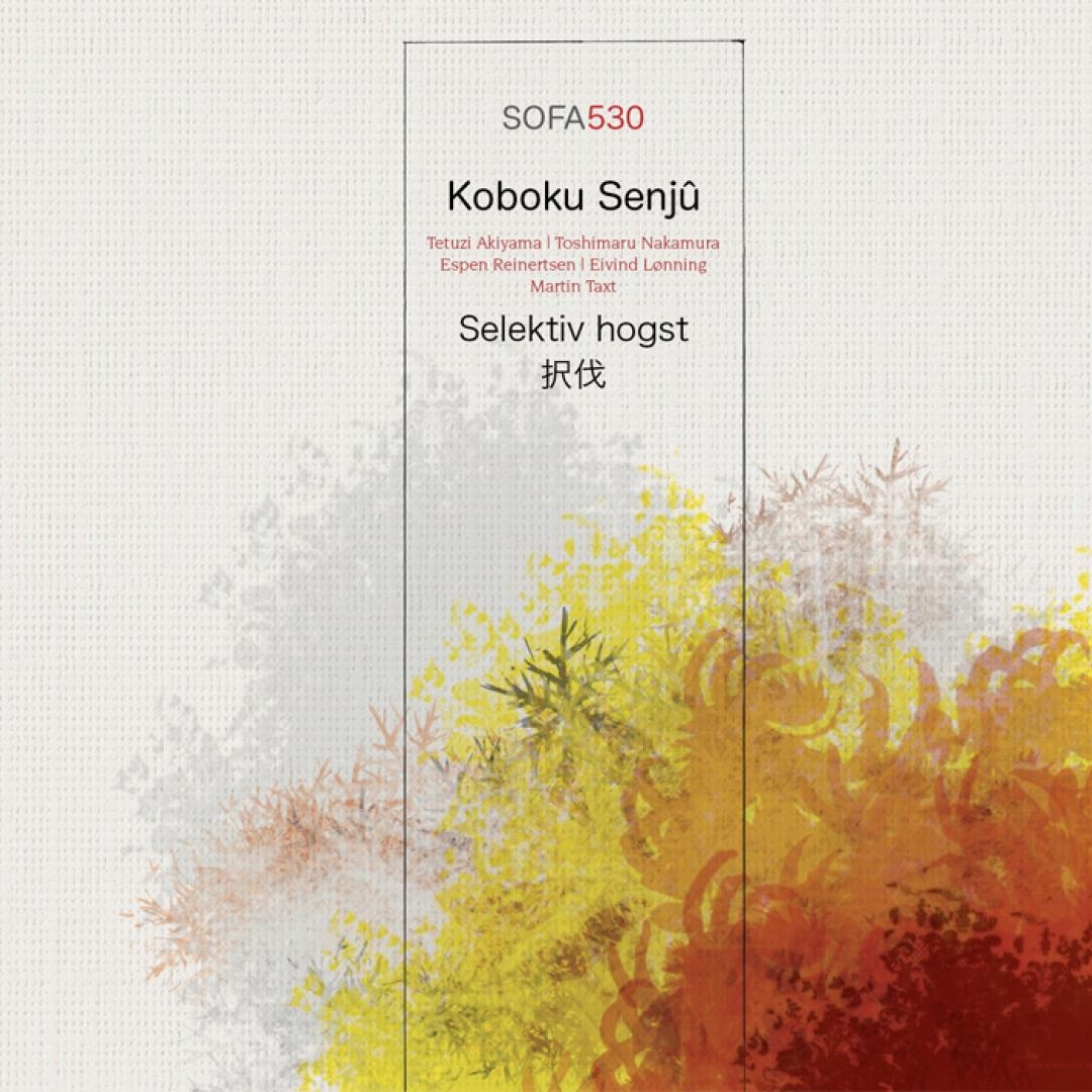 Book cover with autumn forest scene in warm yellows and oranges, featuring "SOFA530 Koboku Senjû" and "Selektiv hogst" text over misty woodland background.