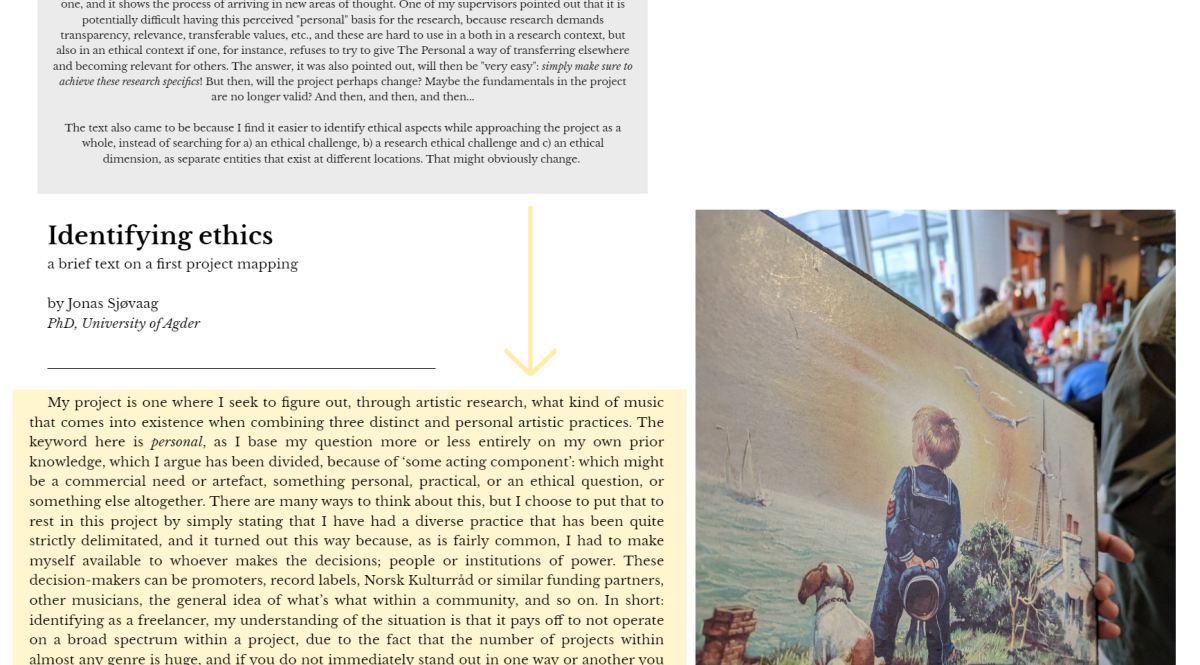 Museum visitors view large angled display case with artifacts and educational materials in bright, modern gallery space with white walls