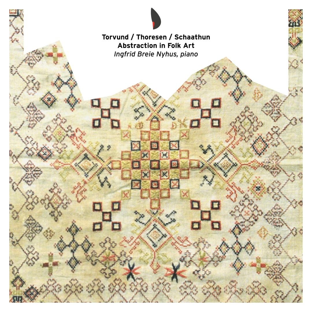Album cover featuring traditional folk textile with geometric patterns in earth tones - diamonds, crosses, and stars arranged symmetrically on cream background