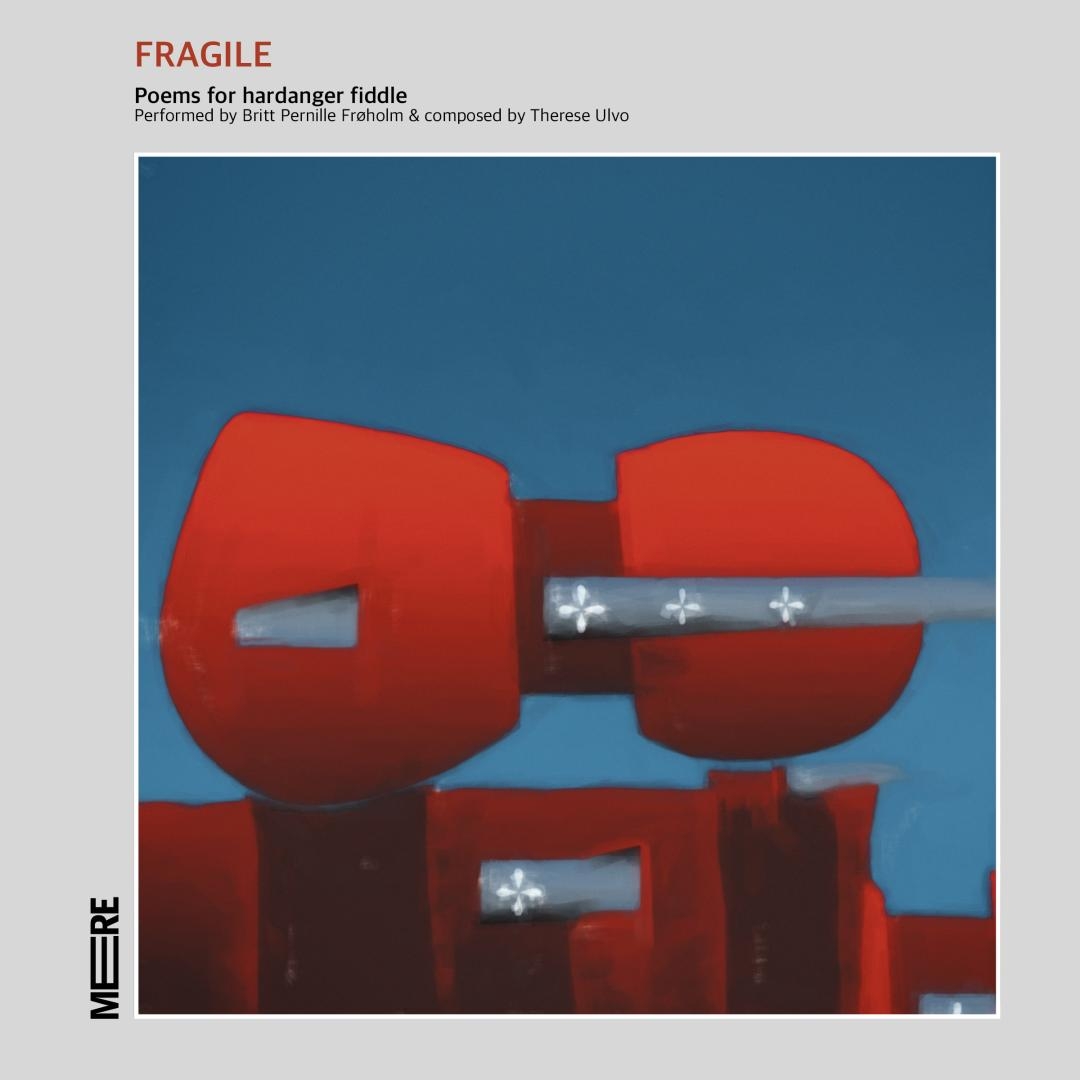 Album cover featuring red geometric sculptural forms with metallic silver tubes against a blue background, creating an abstract modernist composition.