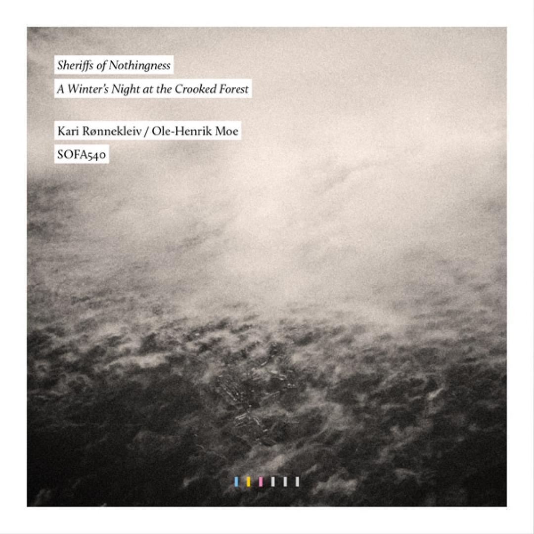 Album cover showing a misty, atmospheric black and white landscape with crooked trees emerging from fog, creating a moody winter forest scene.